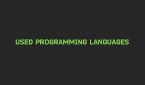 Used programming languages