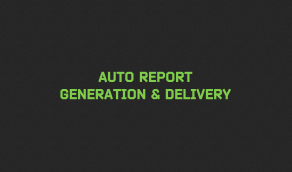 Auto report generation and delivery